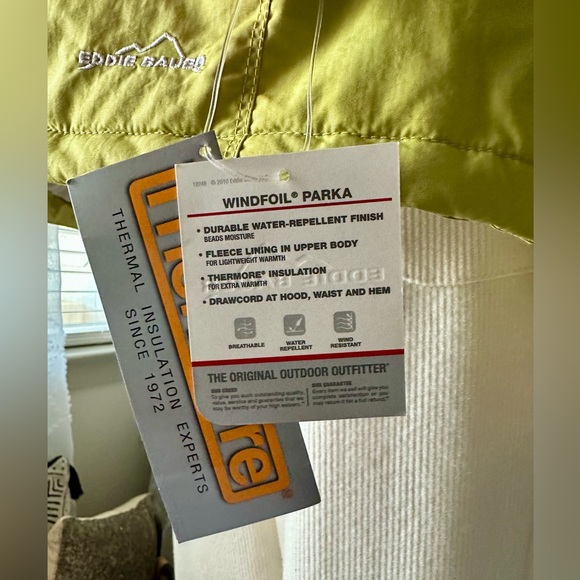 Eddie Bauer Women’s Windfoil Parka Green Winter Jacket Small New - Picture 14 of 14